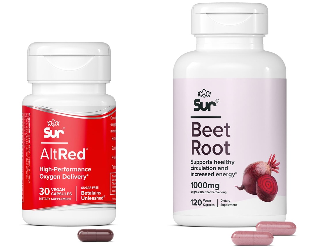 Sur Beet Root Kapselit lihasten Recovery ja urheilu ravitsemus ja Sur Organic Beet Root Kapselit Bundle