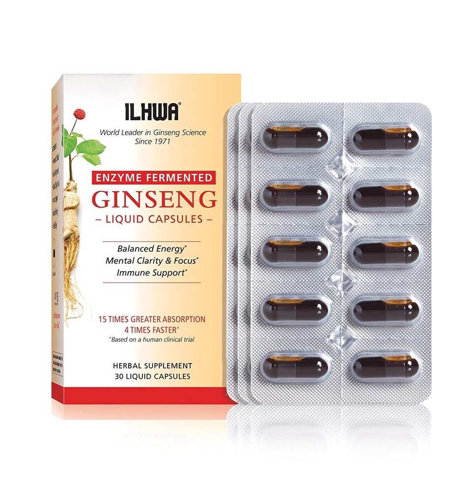ILHWA Enzyme Fermented Ginseng, 30 flytande kapslar