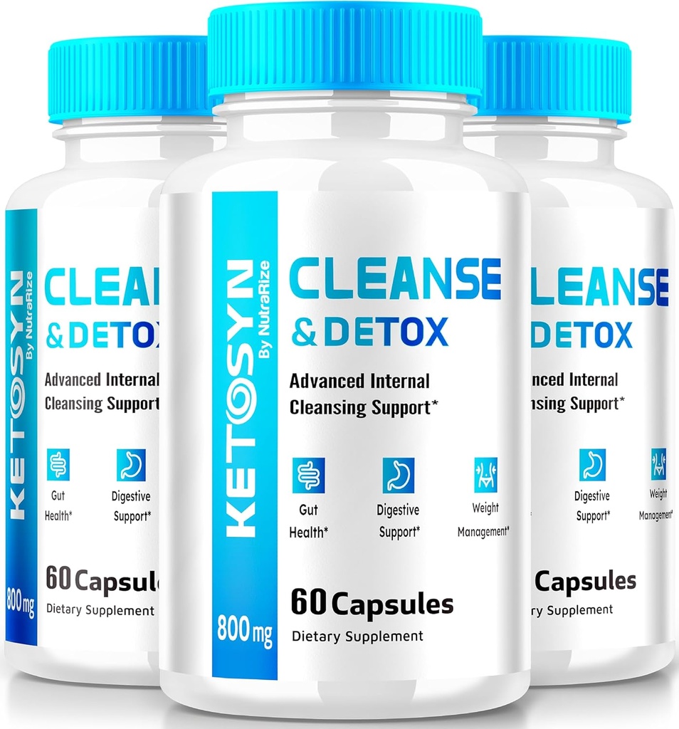 (3 pakkaus) Ketosyn Cleanse & Detox Capsules, Ketosyn Pills for Advanced Weight Loss, Maximum Strength Keto Blend Support Supplement, Keto Syn Sisäinen puhdistus Pastillas Reviews (180 kapselia)