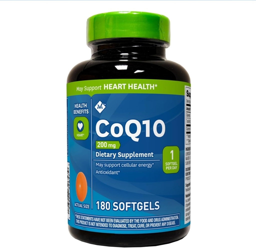 Jäsenet merkkiCoQ10 200 mg Ravintolisä, 180 Softgels, tukee solujen energia, antioksidantti