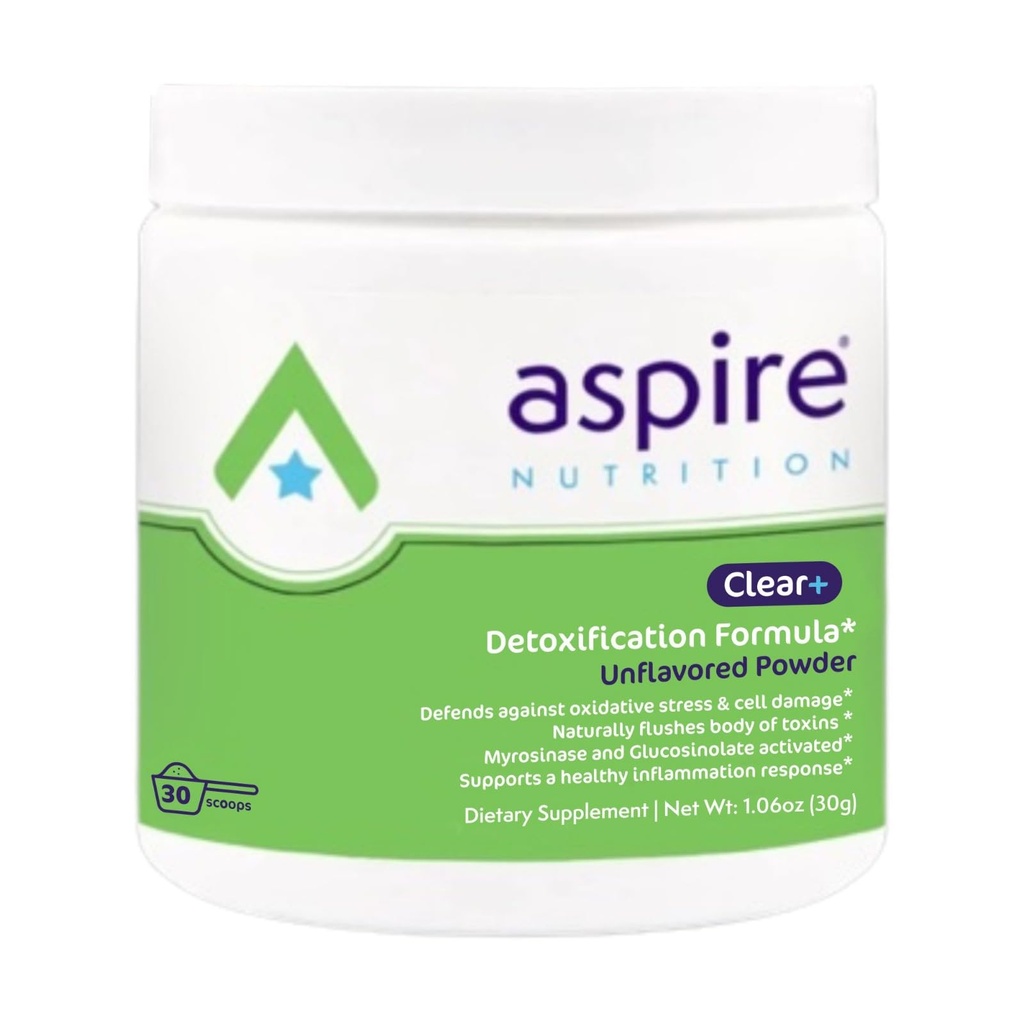 Aspire Nutrition Bio-Clear Detoxification 30 päivää Supply Ruokavalio Supplement makuton jauhe