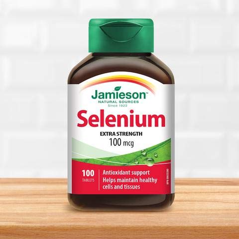 Jamieson Selenium Hiiva 100 mikrog, 100 tablettia