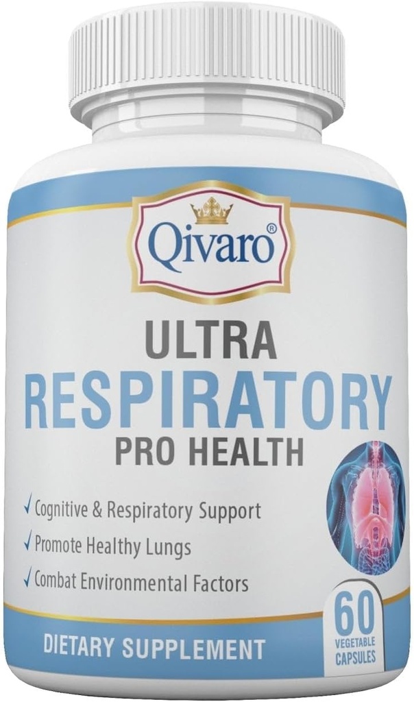 Ultra Respiratory Pro Health - hjälper till att upprätthålla övergripande lung- och andningshälsa - infunderas med Butterbur och Feverfew Extract - 60 kapslar