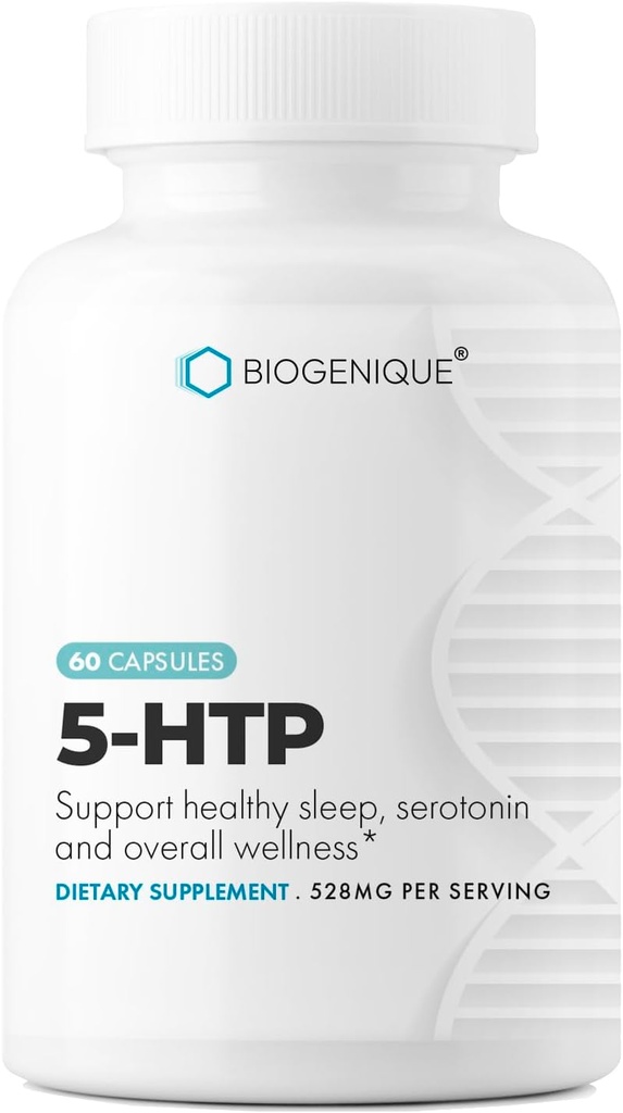 5-HTP (5-hydroxytryptofan) 200 mg, Mood Enhancer och Neurotransmittor Support * 60 kapslar 5htp Griffonia Simplicifolia - Tillverkad i USA