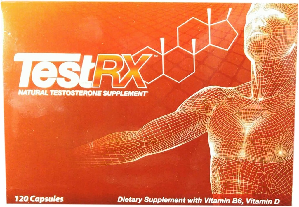 TESTRX Natural Testosteroni täydentää - 120 kapselia