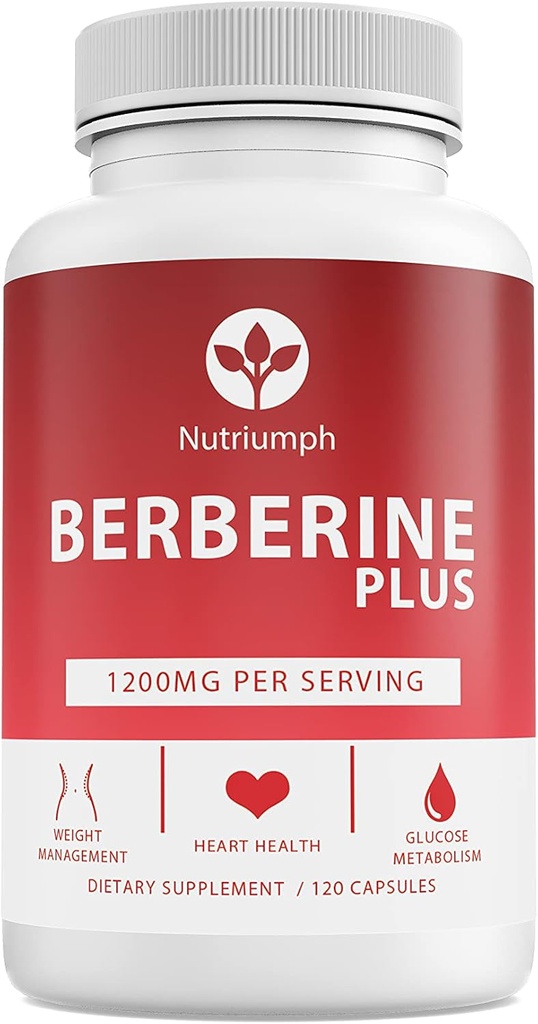 Berberine Plus 1200mg Royal Jelly ... tukee painonhallintaa, sydämen terveyttä ja glukoosin aineenvaihduntaa... 120 vegan kapselia...