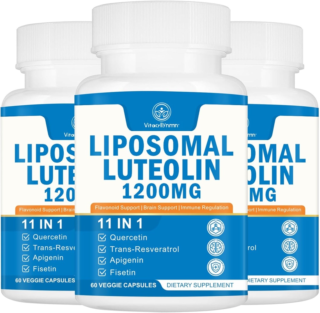 1200MG Liposomal Luteolin Supplement - Maximal Absorption, Antioxidant Boost för hjärna 180 kapslar