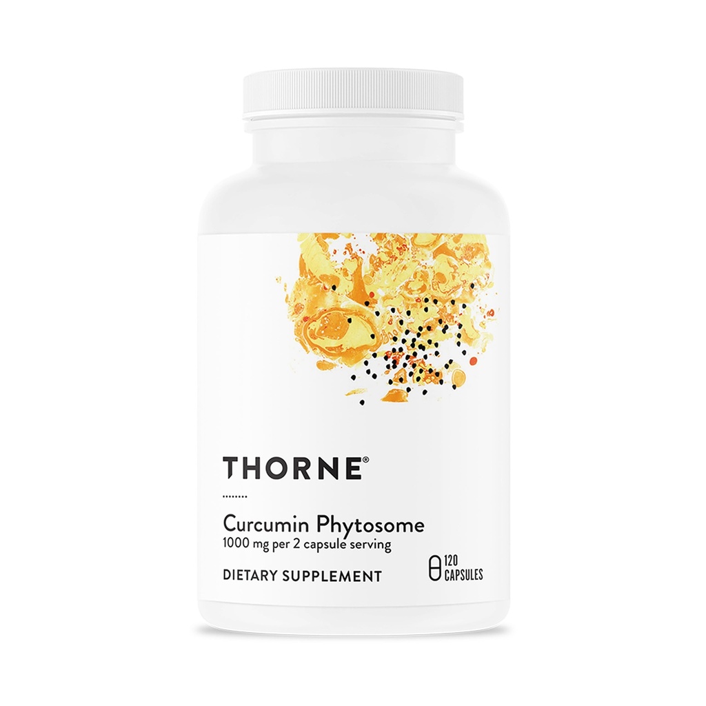 THORNE - Curcumin Phytosome 1000 mg (Meriva) - Kliinisesti tutkittu, korkea imeytyminen - tukee terveitä tulehdusreaktioita nivelissä, lihaksissa, GI Tract, maksassa, aivoissa ja hermoissa* - 60 tarjoilua