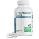 Bronson L-Tryptofaani 500 MG Korkea Potenssi Essential Aminohappo tukee rentoutumista ja positiivista mielialatukea ei-GMO, 60 kapselia