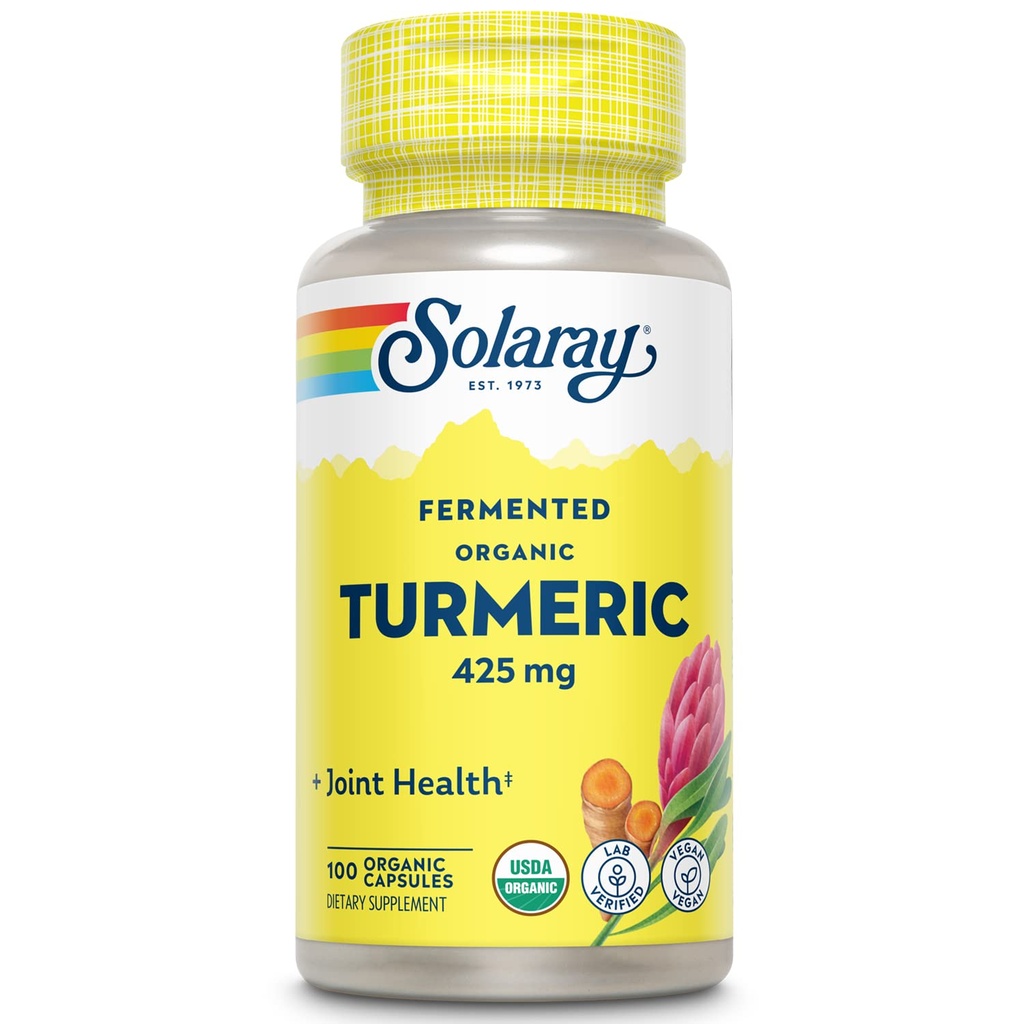 SOLARAY Fermentoitu kurkuma juuri 500 mg 100 VegCaps