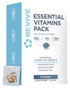 Revive MD Essential Vitamin Packs for Women & Men, Vitamins Pack Daily Nutrient Supplement - Travel-Friendly Multivitamin Packets med Arjuna & Turmeric Extract Support Heart, Joint & Organ Health