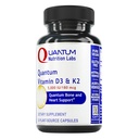 Quantum Nutrition Labs Vitamin D3 och K2 Supplement - Bone & Heart Health Support för kvinnor och män, 5000 IE, Vegan Vitaminer, Tillåter Calcium Absorption, Gluten-Free - 30 Plant Based Capsules