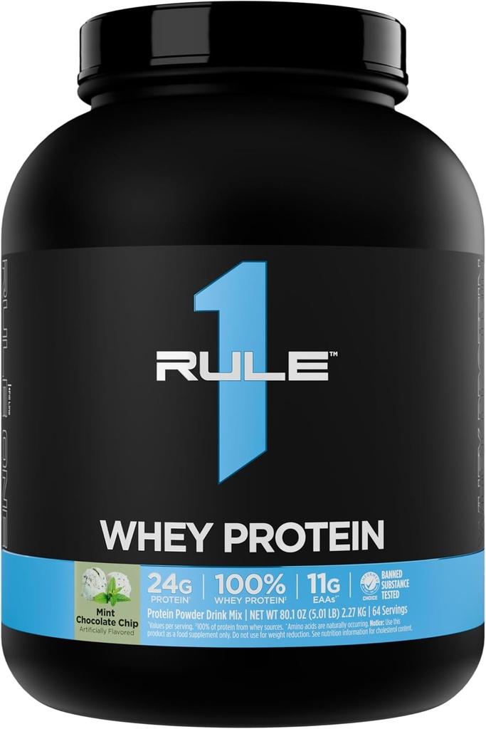 Sääntö 1 Whey Protein ... 24g Nopeasti toimiva proteiini All-heay Lähteet Luonnollisesti EAA & BCAA:t harjoitus Recovery tai milloin tahansa käyttää (5 punta*, minttusuklaa Chip)