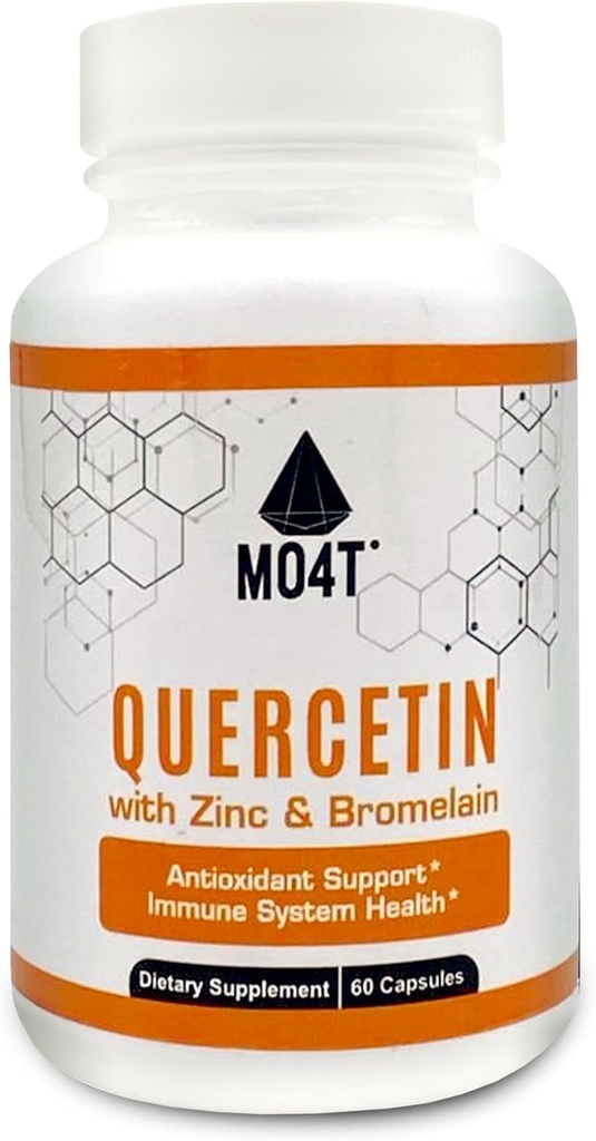 Quercetin & Bromelain med zink - Antioxidant Support Immune System Health - Kosttillskott - 60 kapslar 1050 mg Potent Formel