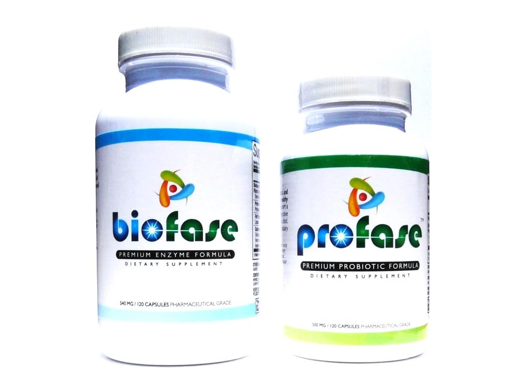 Biofaasi-Enzyme & Profase-Probiootti Kit - Biofilmin puolustus, tukee terveellistä digestiota ja Flora Balance - pieni Kit