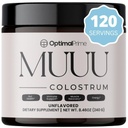 Optimaalinen Prime - MUU Naudan Colostrum Superfood Powder for Gut Health, Turvotus, Immuunituki, Hiukset, iho ja kynnet Mauttomat, 120 tarjoilua
