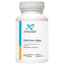 XYMOGEN DHA från Algae - DHA Omega-3 Supplement - Stöder hjärna, öga, hjärta + immunhälsa (60 Softgels)