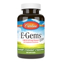 Carlson - E-Gems Elite, 1000 IE (670 mg) Vitamin E med tokoferoler och tocotrienoler, Optimal Wellness, 60 Softgels