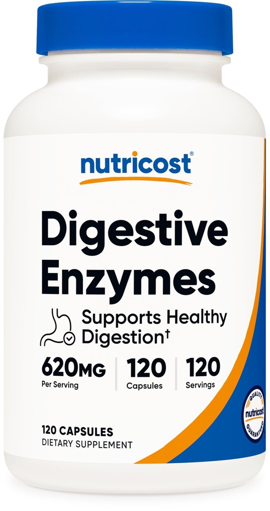 Nutricost Digestive Enzymes 620mg, 120 kapslar - komplett Digestive Enzyme Supplement