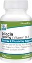 Quality Choice Niacin (Vitamin B3) Energy & Cculatory Support 100 mg, 60 pulloa
