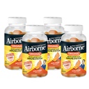 Airborne 750 mg Vitamiini C Immunosupport Supplement Gummies for Adults, Zesty Orange Flavor, Gluteenittomat Crafted Blend with Powerful Antioxidants Vitamiinit A C & E, 63 Gummies (4 pakkaus)