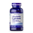 Puritan's Pride Absorbable Calcium 1200 mg Plus D3-vitamiini 25 mcg 1000 IU Bone-ActiveTM -valmisteella, 200 nopeat pehmogeelit