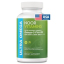 Noor-vitamiinit Halal Fish Oil, Halal-vitamiinit, Ultra Omega 3 Wild Peru Fish (800 mg EPA & 400 mg DHA) Heart, aivot & Joint Support, ei-GMO ja gluteeniton (120 kreivi)