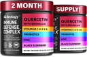 Quercetin med Bromelain - Premium Quercetin Bromelain Capsules för Immune Support * - Bromelain Quercetin Supplement - Non GMO Quercetin - 2 Pack (120 kapslar)