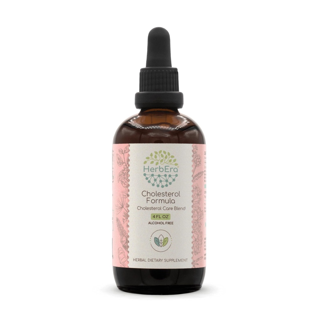 HerberEra Cholesterol Formula B120 Alkoholiton uute Tincture Artisoke Leaf, Hawthorn Leaf ja Flower, Fenkoli siemenen, Turmeerinen juuri, Ashwagandha juuri, Amla Berry. Kolesterolihoito Blend 4 Fl Oz