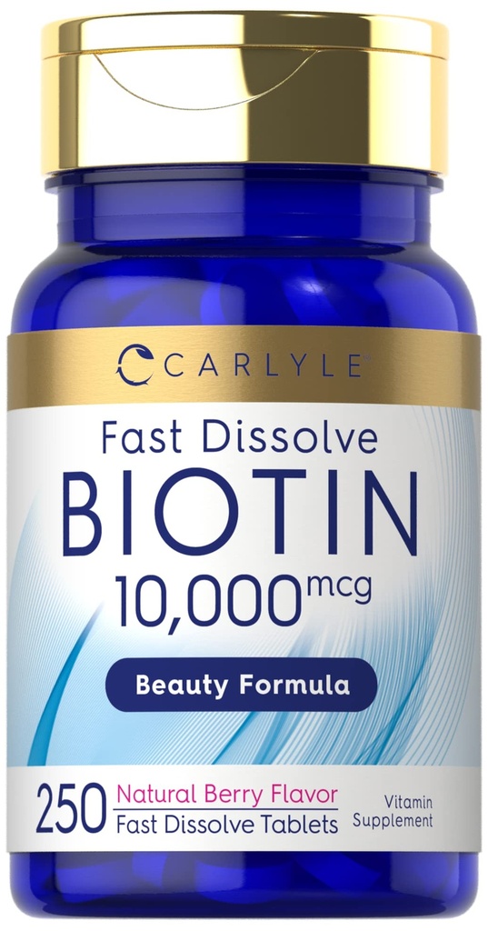 Carlyle Biotin 10000 mikrog ... 250 nopeasti liuotettavaa tablettia...