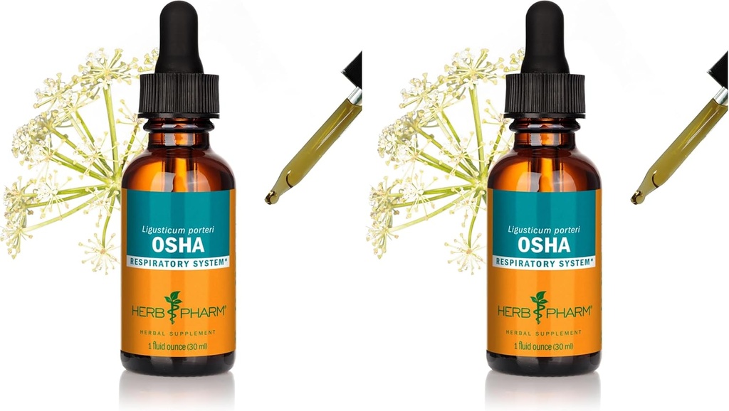 Herb Pharm OSHA Root Liquid uute hengitysteiden tukea - 1 Ounce (Pakki 2)