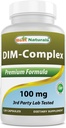 Best Naturals DIM Supplement 100 mg 120 kapselia, DIM Estrogeeniaineenvaihdunnan ja -tasapainon, vaihdevuosien, kehon rakentamisen, PCOS & Hormonaalinen akne