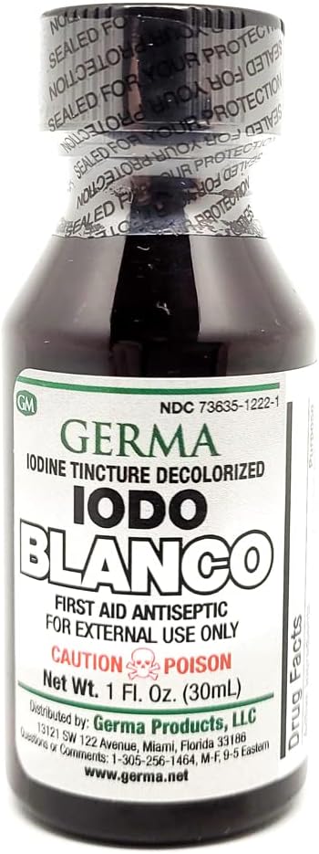Germa Jodi Tinkture Väritön valkoinen kirkas Iodo YODo Blanco Liquid