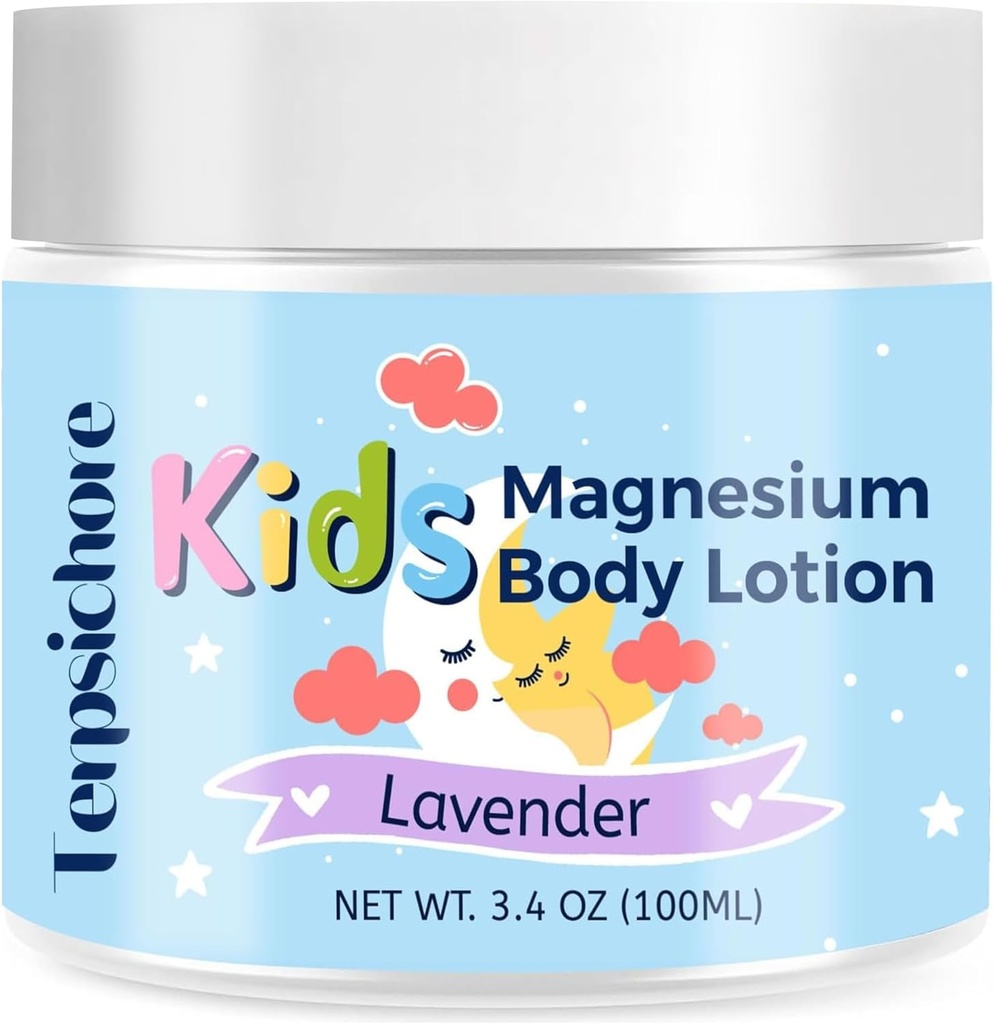 Magnesium Lotion lapsille Sleep & Rauhoitu: Luonnollinen Nukkumaanmenoaika Lotion Rentoutuminen & Relieves Stressi - Uutinen Magnesium Cream rauhoittava Laventeli, Shea Butter, E-vitamiini - vauvoille, pikkulapsille & juniorit