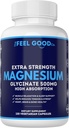 Magnesium Glycinate 500mg ren nattsömn, 120 kapslar, hög absorption - Icke-GMO, Glutenfri, Vegan, Organisk - Tillägg för sömn, hjärthälsa nerver, ben, muskler - Massiv 4 månaders leverans