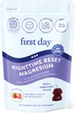Första dagen Mäns Nighttime Reset Calming Magnesium Gummies - Sleep Aid stöder fredlig rest, balanserad humör och energi - Tillägg med Magnesium Citrate, L-Theanine & No Melatonin - 30-dagars leverans