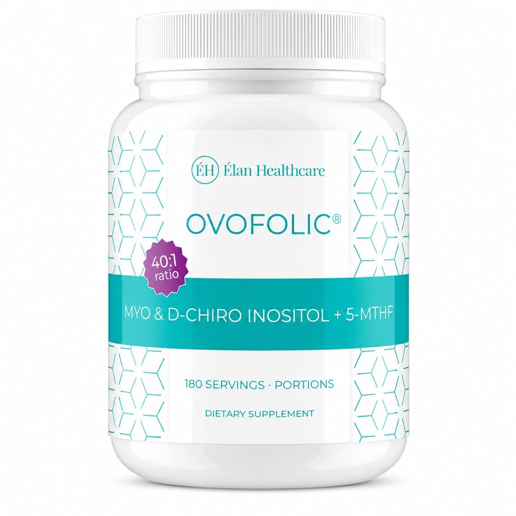Inositoli täydennysosa - Myo-Inositoli ja D-Chiro Inositoli Plus Aktiivinen folaatti- Ihanteellinen 40:1 suhde - Hormonitasapaino (180 tarjoilua, 387g Jar)