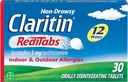 Claritin RediTabs 12 tunnin allergialääkkeet, ei-hullun reseptin vahvuus Allergialääkkeet, Loratadine Antihistamiinitabletit, 30 kreivi, 2 tabletin pakkaus