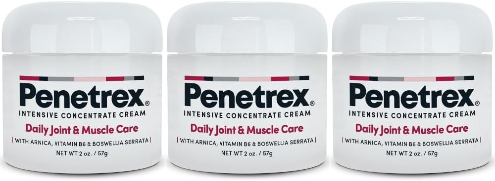 Penetrex nivel- ja lihasterapia - rauhoittava Comfort takaisin, kaula, kädet, jalat - Premium koko kehon hieronta Arnica, B6-vitamiini MSM & Boswellia - 2oz 3-pakkaus