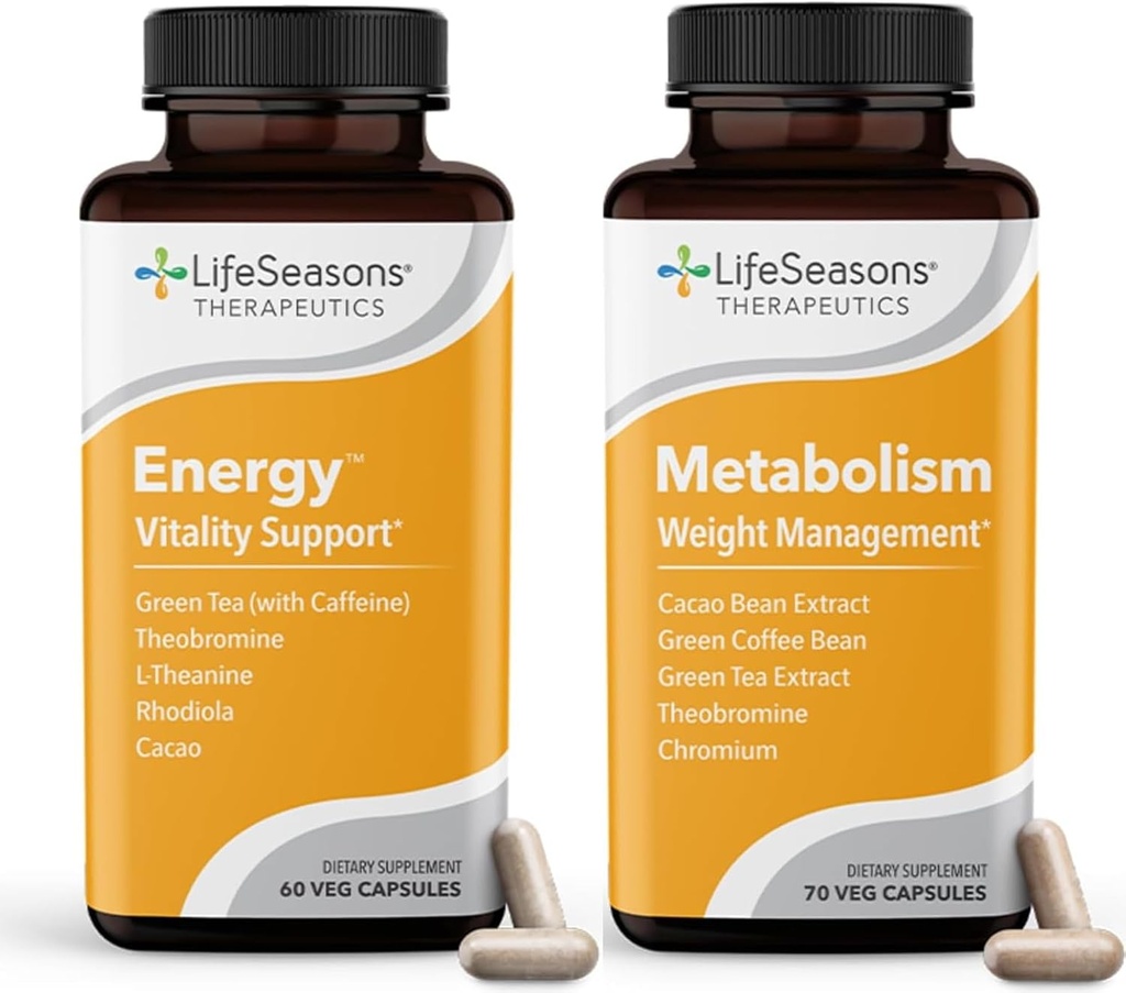 Metabolia Painonhallinta ja energiannostaminen täydentää - luonnollinen ruokahalua Supressant - Curbs Cravings - Vihreä tee, kahvipapu, kromi, kakao & Theobromiini - 130 kapselia