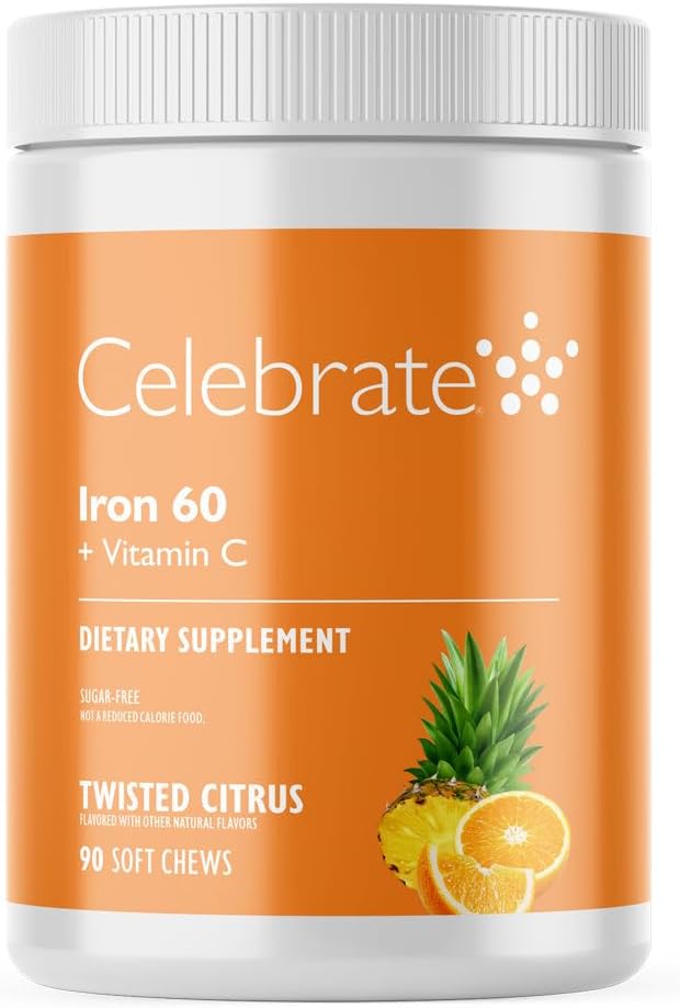 Celebrate vitamiineja Silitysrautalisä 60 mg: lla rautaa ja C- vitamiinia.