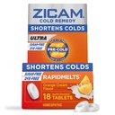 Zicam Ultra Cold Remedy Sinkki Rapidmelts, Orange Cream Flavor, Homeopaattinen, Kylmä Shortening Medicine, Lyhentää kylmä kesto, sokeriton, väriaineeton, 18