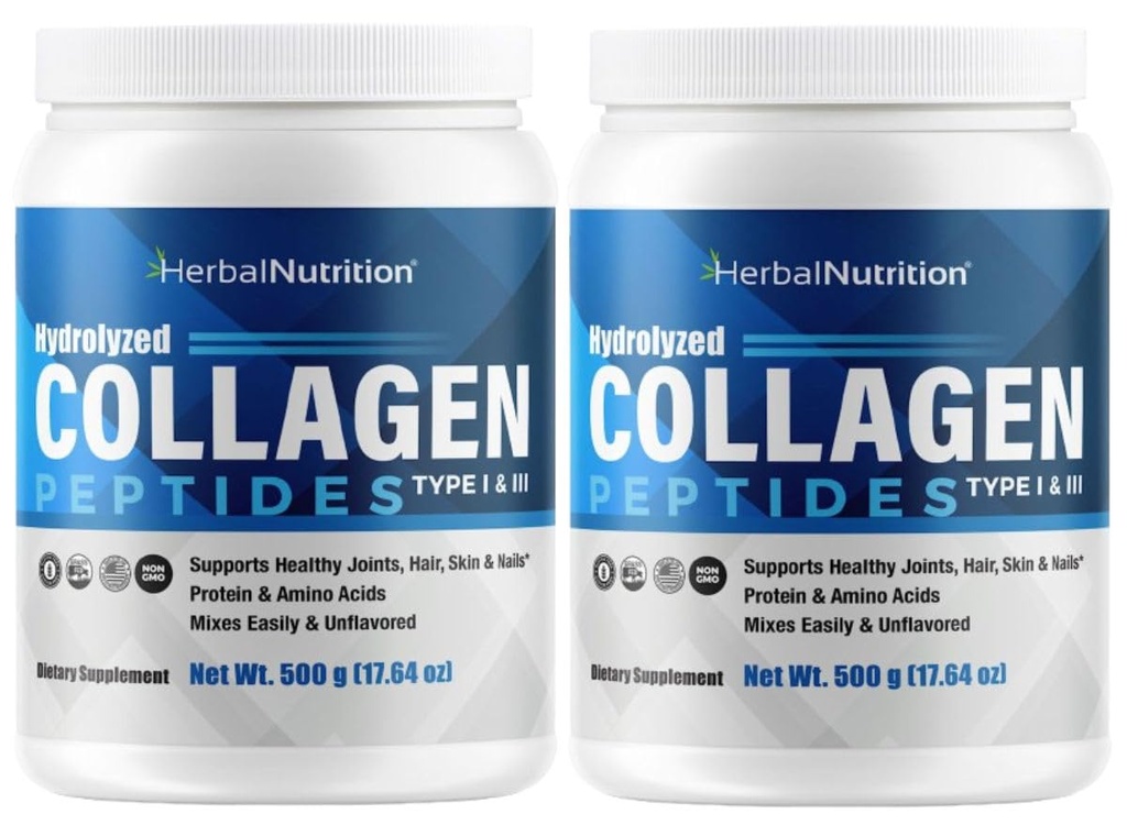 Collagen Peptides Powder Hydrolyzed Proteins ovat Vital Proteins ihon hiukset kynnet ja yhteinen terveys, Keto, Paleo Friendly, Ei-GMO, Gluteenittomat, 45 Tarjoilut, 2 säiliötä
