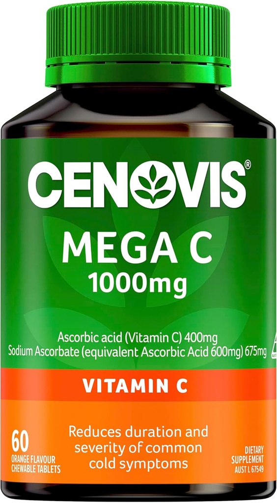 Cenovis 1000 mg Orange Flavour -tabletit