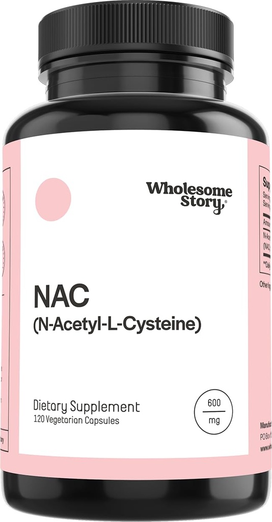 Fuelsome Story NAC Supplement N Acetyl Cysteine 600 mg ... Maksan, keuhkojen ja hedelmällisyyden tuki... 120 kapselia... 120