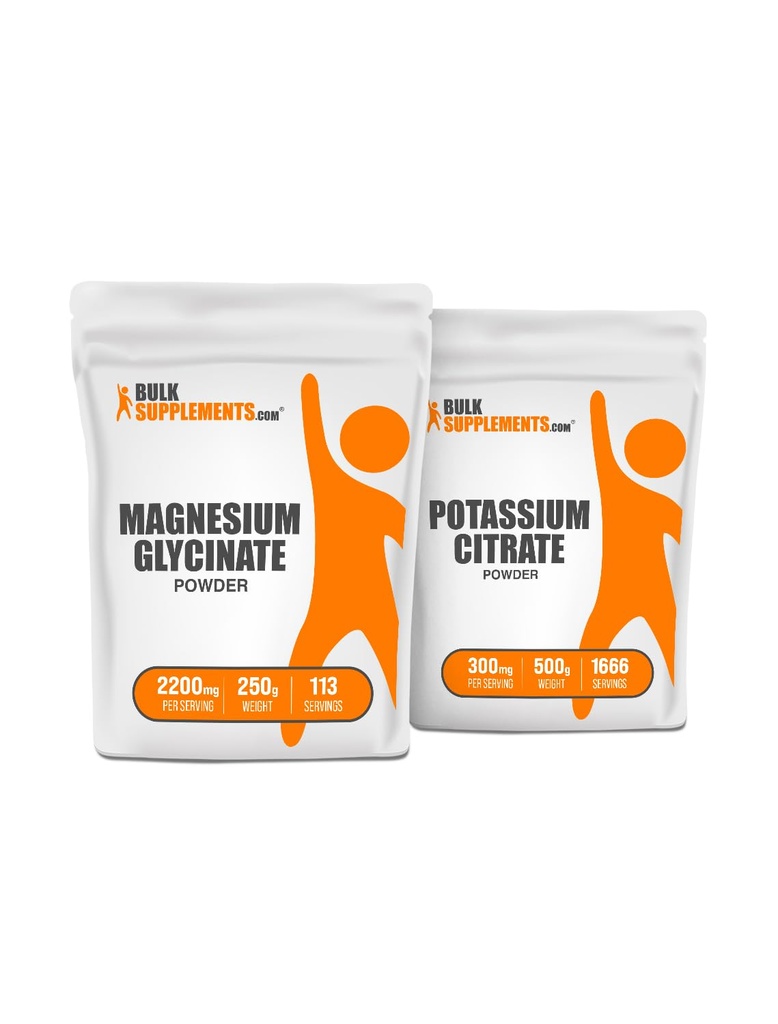 Magnesium Glycinate 250g + kaliumsitraatti 500g Bundle