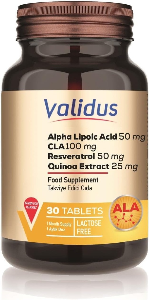 VALIDUS Alfa Lipoic Acid + CLA + Resveratrol 30 tablettia