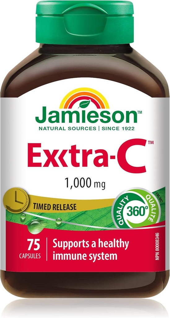 Jamieson Extra-C 1000mg 75 Vitamin-C kapslar