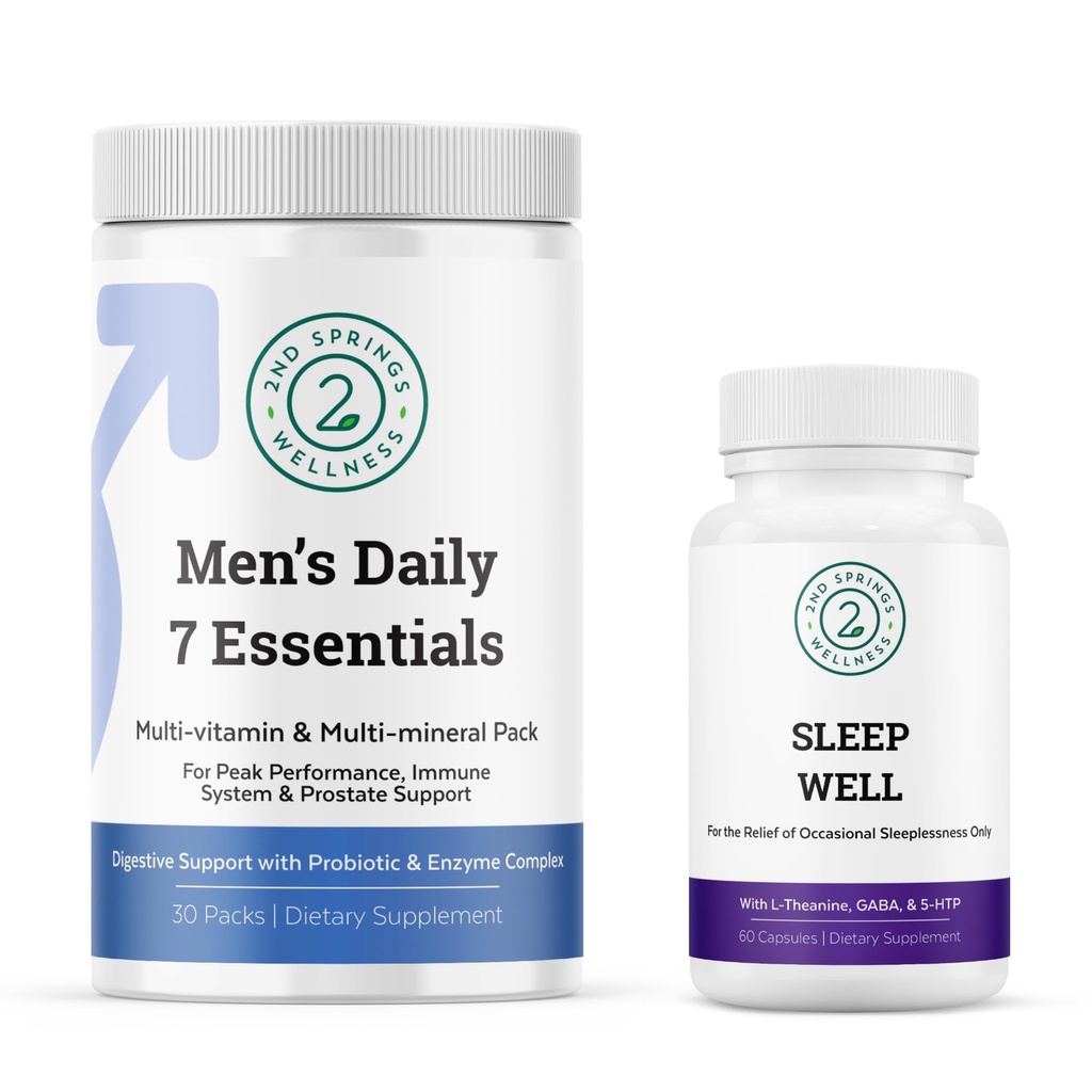 Miesten päivittäin 7 Essentials & Sleep Complex Bundle