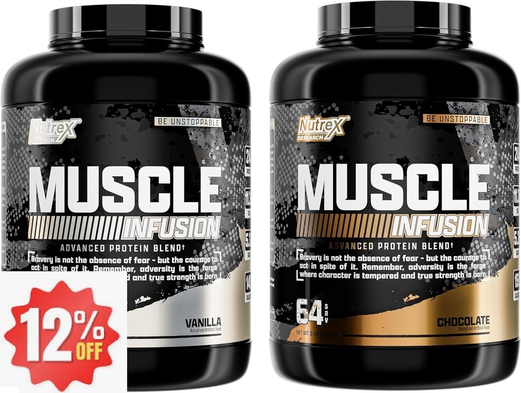 Bundle Whey Protein Powder, Vanilja ja suklaa Lihasinfuusio Hera Isolate EAA & Hei BCAA lihasvoitosta - 5 punta - Lihas rakentaja miehille & naisille, urheilu ravitsemus, herkullinen maku & teksture